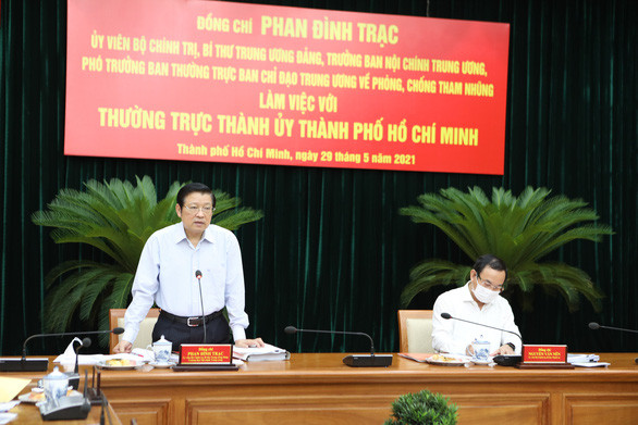 Ban Nội chính Trung ương yêu cầu đẩy nhanh xử lý các vụ việc lớn tại TP Hồ Chí Minh